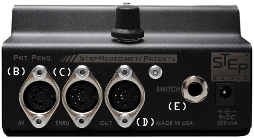 STATUS Back Panel with labels by Step Audio